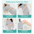 thumbnail image 3 of Almohada para Embarazo DONAMA con Soporte Doble y Tecnología de Enfriamiento, 3 of 8