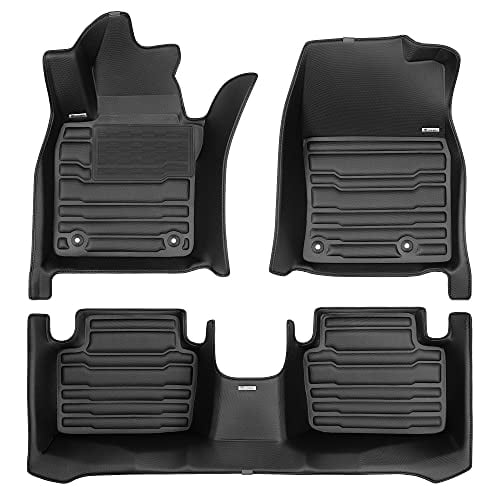 TuxMat - For Mazda 3 AWD 2019-2026 Models - Custom Car Mats - Maximum Coverage, All Weather, Laser Measured - This Full Set Includes 1st and 2nd Rows