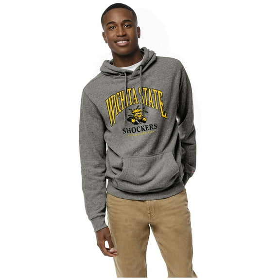 Men's League Collegiate Wear Heather Gray Wichita State Shockers Heritage Tri-Blend Pullover Hoodie