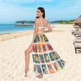 thumbnail image 6 of FORMRS Womens Beach Sarong Semi-Sheer Bikini Wrap Skirt Swimsuit Cover-ups, Jungle Stamp, 6 of 7