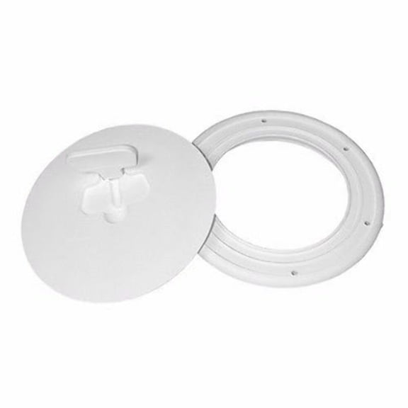 T. H. Marine T & H Marine Supply 6"" Cam- Out Deck Plate - Polar White (DPCAM-6-2-DP), Black