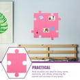 thumbnail image 3 of Pretyzoom 4Pcs Pink Felt Wall Tiles Self Adhesive Bulletin Board Puzzle Shape Decor for Living Room Bedroom and Office, 3 of 6