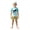 C25/Multicolour16, variant on Rggeeun Child Boys Swimsuit Set 3Pc Cartoon Dinosaur Pattern Short Sleeve Crew Neck Top & Elastic Waist Above Knee Trunks with Hat for Summer Beach Wear Classic Swim Wear,Multicolor,7-8 Years