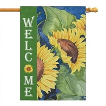 Spring Summer Sunflower Garden Flag 28x40 Inch Double Side for Outdoor Courtyard Garden Decor Flowers Welcome Holiday Flag for Outside Decoration