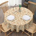 thumbnail image 3 of Fall Pumpkin Round Tablecloth 60" X 60",Wrinkle Wipeable Table Cloth for Kitchen Dining Room Picnic Patio Party, 3 of 6