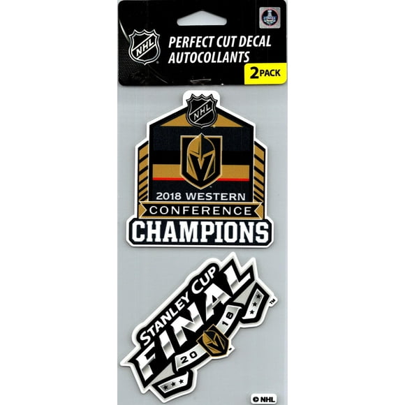 Vegas Golden Knights Champs Perfect Cut Decal/Sticker Set of 2 NHL 4x4