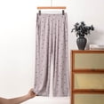 thumbnail image 2 of GigrtiJin Plus Size Pajamas Pants for Womens Bow Print High Waisted Pajamas Pants Loose Lounge Pajamas Pants with Pockets XL-5XL, 2 of 5