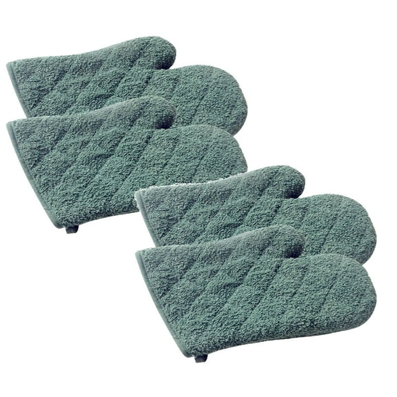 Clearance Oven Mitts under $10 Cotton Towel Baking Insulation Microwave Oven Gloves Insulation Pad 2PC
