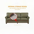 thumbnail image 3 of Modern Taupe Faux Leather 2+3 Sectional Sofa 82.68"L x 31.89"W x 34.5"H with Storage, 3 of 10