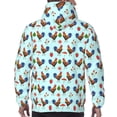 thumbnail image 7 of Goofa Roosters And Plants for Men's Hooded Sweatshirt - Lightweight Pullover Hoodie with Kangaroo Pocket, Perfect for Everyday Wear-Small, 7 of 7