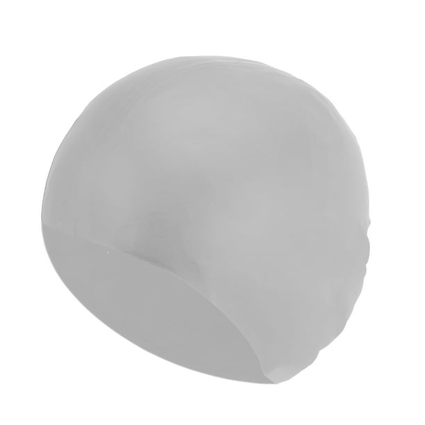 Gorro de natación de silicona impermeable de color sólido gris claro de 1 pieza de Bargains Únicos