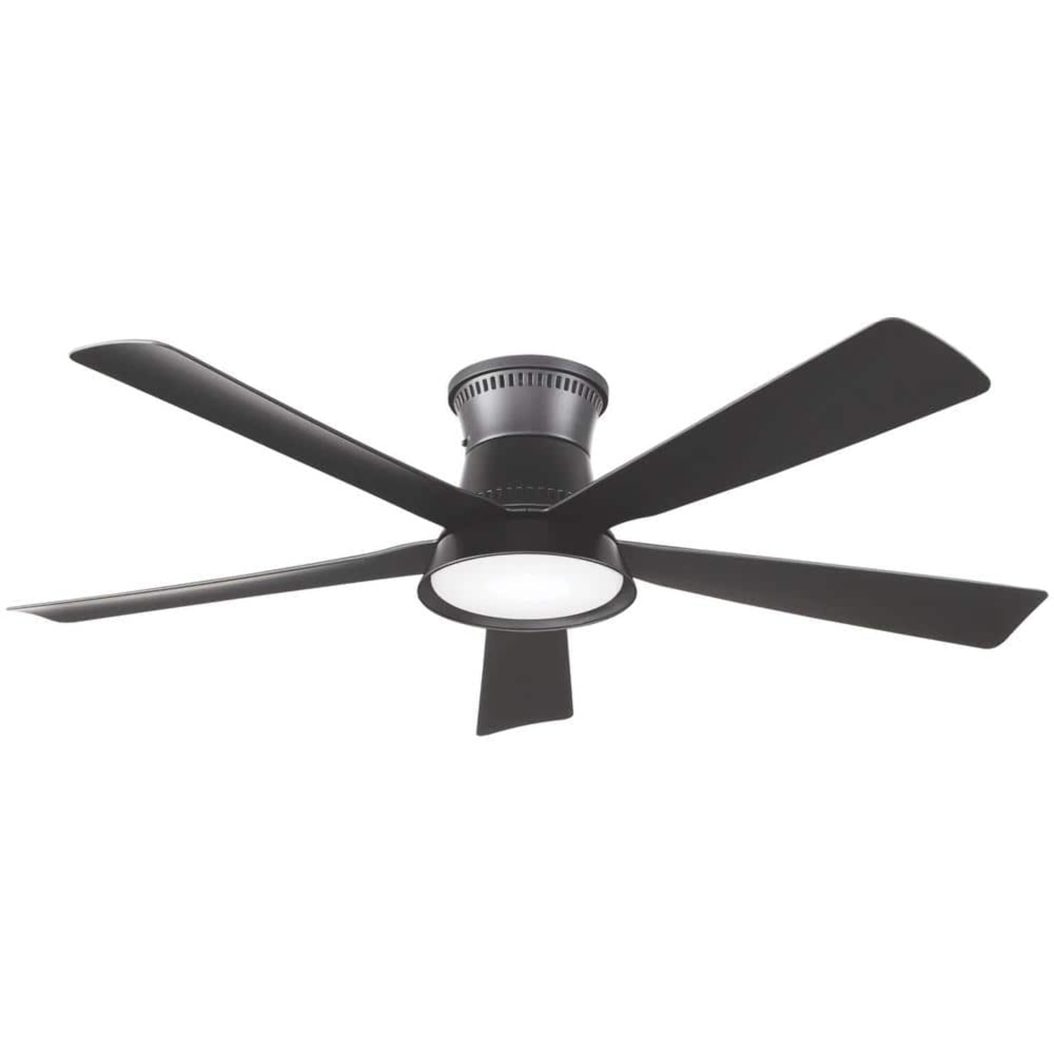 Hawkspur 52" Matte Black Indoor/Outdoor Ceiling Fan with LED and Remote