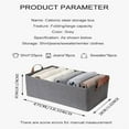 thumbnail image 7 of 2/4PCS Cation Multi Functional Folding Wardrobe Organizer, Multi-functional Folding Wardrobe Boxes, Foldable Drawer Storage Boxes with Handles(18.5*11.02*7.87 inches) (Grey*4), 7 of 7