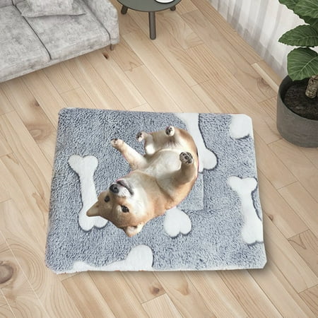 Fasiaou Small Dog Bed S Orthopedic Egg Crate Foam Dog Bed with Removable Washable Cover Waterproof Dog Mattress Nonskid Bottom Comfy Anti Anxiety Pet Bed Mat 26.38x19 inch Gray