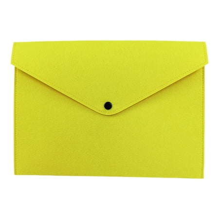 Plain color Felt Folder with Buckle Closure Portable File Bag for Documents Stationery office Office Commuting Daily Organization Storage 1X Back-To-office Portable Plain color Felt Folder