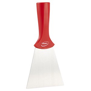 Vikan 4" Handle Mounted Stainless Steel Scraper - Red (2 Units)