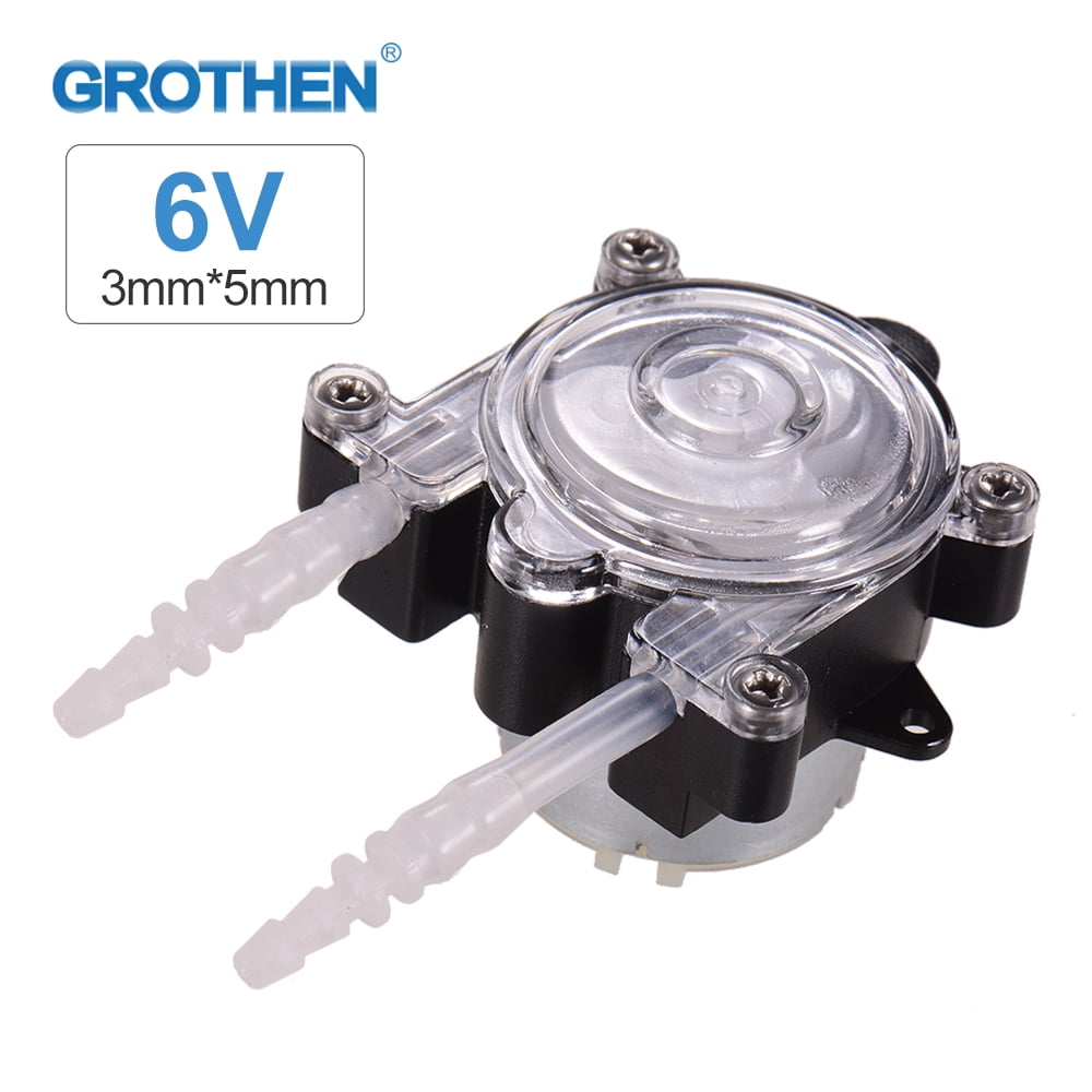 GROTHEN DC 6V DIY Dosing Pump Mini Peristaltic Dosing Head SelfPriming