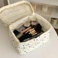 thumbnail image 2 of Makeup Bags and Organizers,Toiletry Bags for Traveling Women,Makeup Bag,Cotton Quilted Makeup Bag,Travel Makeup Bag Aesthetics,Cute Girl Bear Multicolored Dots Cosmetic Bag,Makeup Bag for Women Girls, 2 of 9