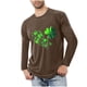 thumbnail image 1 of Blusas y camisas de manga larga con cuello redondo para hombre, deportivas, fitness, hogar, pijamas navideños estampados, camiseta de manga larga con cuello redondo, blusa de poliéster para hombre, 1 of 3