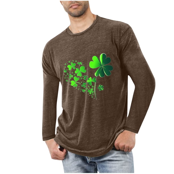 Blusas y camisas de manga larga con cuello redondo para hombre, deportivas, fitness, hogar, pijamas navideños estampados, camiseta de manga larga con cuello redondo, blusa de poliéster para hombre