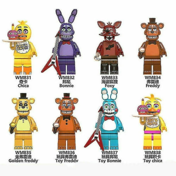 8pcs/set Five Nights At Freddy's Minifigures Freddy Foxy Building