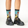 thumbnail image 4 of Kdxio Different Construction Site Vehicles Print Children's Socks for Daily Wear and Sports Use Colorblock Mid-Calf Design Breathable Material, 4 of 5
