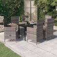 thumbnail image 1 of vidaXL 7 Piece Garden Dining Set with Cushions Grey, 1 of 5
