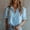 Light Blue, variant on Womens Button Down Shirts Short Sleeve Lace Trim Blouses Summer Lightweight Fashion Tops Casual Dressy Clothing Light Purple S