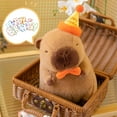 thumbnail image 6 of Cute Happy Birthday Capybara Plush Soft Capybara Stuffed Animal Kawaii Capybara Plushie Stuffed Toys Gift for Kids 13 inch, 6 of 7
