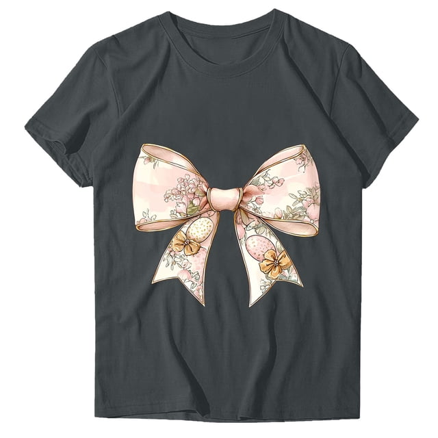 Blusas de Manga Corta para las Mujeres Divertida Impresión Cuello Redondo Camiseta Vintage, Blusas de Primavera para las Mujeres