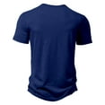 thumbnail image 3 of Men's Henley Shirt Short Sleeve Button T-Shirts Casual Solid Color Basic Tee Lightweight Comfortable Short Sleeve Top with Button, 3 of 4