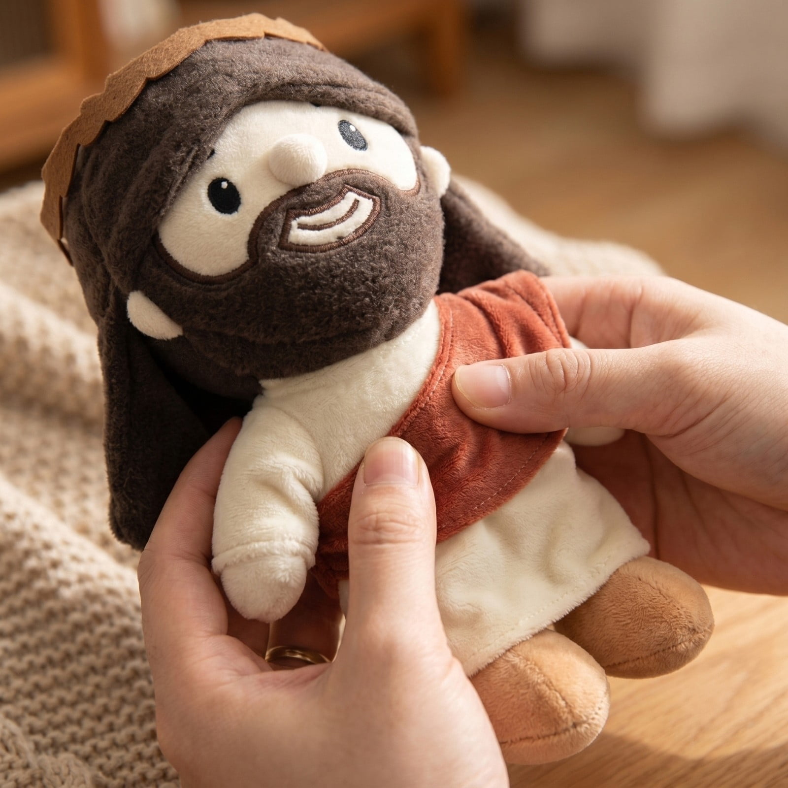 Jesus Plush Doll, Jesus Plush Doll, Cute Religious Savior Plushie Soft Stuffed Toy, Ideal Easter Baptism Communion Gift, Home/Car/Desk Decor