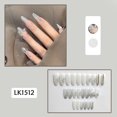 thumbnail image 1 of 24Pcs/Box Heart Diamond Fake Nails Press On   False  Free Shipping Nail Tips Sticker Nail Set   Nail Art LU, 1 of 7
