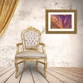 thumbnail image 3 of Jenny Rainbow Fine Art 18x13 Gold Ornate Wood Framed with Double Matting Museum Art Print Titled - Fluid Acrylic Purple Vibrations, 3 of 4