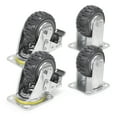 thumbnail image 2 of XtremepowerUS Juego de Ruedas Neumáticas de 4" de 4 (2 Giratorias/2 Fijas), Ruedas de Alta Resistencia, Capacidad Máxima de Peso de 1300 Libras, Banda de Rodadura de Goma para Banco de Trabajo Carrit, 2 of 3