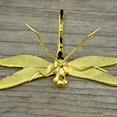 thumbnail image 4 of OULII 2Pcs Gold Dragonfly Figurine Metal Alloy Sculpture Office Garden Decor, 4 of 7