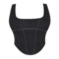 thumbnail image 1 of Faja reductora de cintura para mujer con estampado de girasoles, tirantes de encaje y vendaje frontal, corsé con tirantes, camiseta sin mangas para mujer, 1 of 6