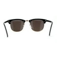 thumbnail image 2 of Mens Hipster Classic Half Horn Rim Iconic Sunglasses Black Gold Blue Mirror, 2 of 4