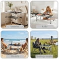 thumbnail image 5 of Yhuhwy Folding Camping Table, 2ft Small Portable Lightweight Aluminum Picnic Table with 3 Adjustable Heights for Indoor Outdoor Camp BBQ Beach (Black), 5 of 8