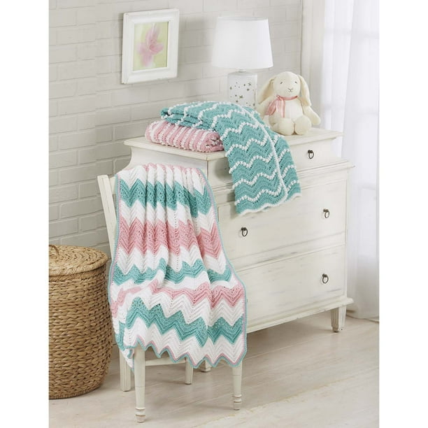 Herrschners® Triple Ripple Baby Blankets Crochet Yarn Kit