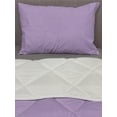thumbnail image 3 of Checkered Comforter & Sham Bedding Set, Purple and White Colored Gingham Checks Rows Picnic Theme Vintage Style Print, 3 pcs Duvet Set Microfiber Filling Quilt, 5 Sizes, Purple White, by Ambesonne, 3 of 4