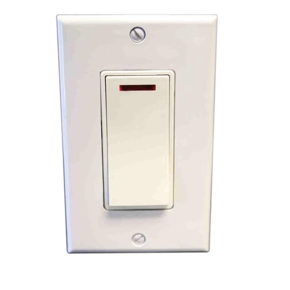 Leviton 2 Amps Single Pole Single Pole Illuminated Rocker Switch White
