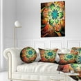 thumbnail image 3 of Designart Colorful Fractal Flower Pattern - Floral Throw Pillow - 12x20, 3 of 5