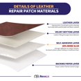 thumbnail image 2 of Kit de cinta adhesiva de reparación de piel Besezx para muebles, 76 x 40 cm, 2 of 6