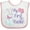White and Pink, variant on Inktastic My 1st Easter Cute White Bunny with Spring Flowers Boys or Girls Baby Bib