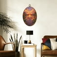 thumbnail image 3 of Oval Framed Wall Art Pair Sunset Lake Mirror Reflection Tropical Flowers Dramatic Sky Canvas Wall Art Oval Vintage Wall Decor Prints Hanging Decor for Home Bedroom Living Room Office 8"x11.4", 3 of 7