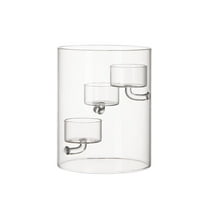 Christmas Savings Clearance! VWRXBZ Christmas Tabletop Decorations European Cylinder Glass Candlestick Oil Lamp Windproof Candlestick Home Furnishings Candlelight Dinner Gift