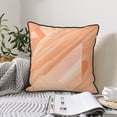 thumbnail image 6 of Velvet Rimmed Pillowcase Is Not Easy To Open Line Deformation Invisible Zipper Opening And Closing Only Pillowcase Does Not Contain Pillow Core Lightsalmon Geometric Lines_3 18"X18", 6 of 8