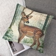 thumbnail image 7 of Acheng  Forest Animals Pillow Covers Set of 2 Deer Decorative Pillows Case Outdoor for Couch Sofa Room Home Decor 22x22in, 7 of 7