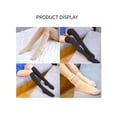 thumbnail image 6 of Gustave 2 Pairs Fleece Lined Thigh High Socks for Women Winter Warm Knee High Stocking Trouser Socks Stretchy Thick Long Boot Socks Leg Warmers "Black", 6 of 8